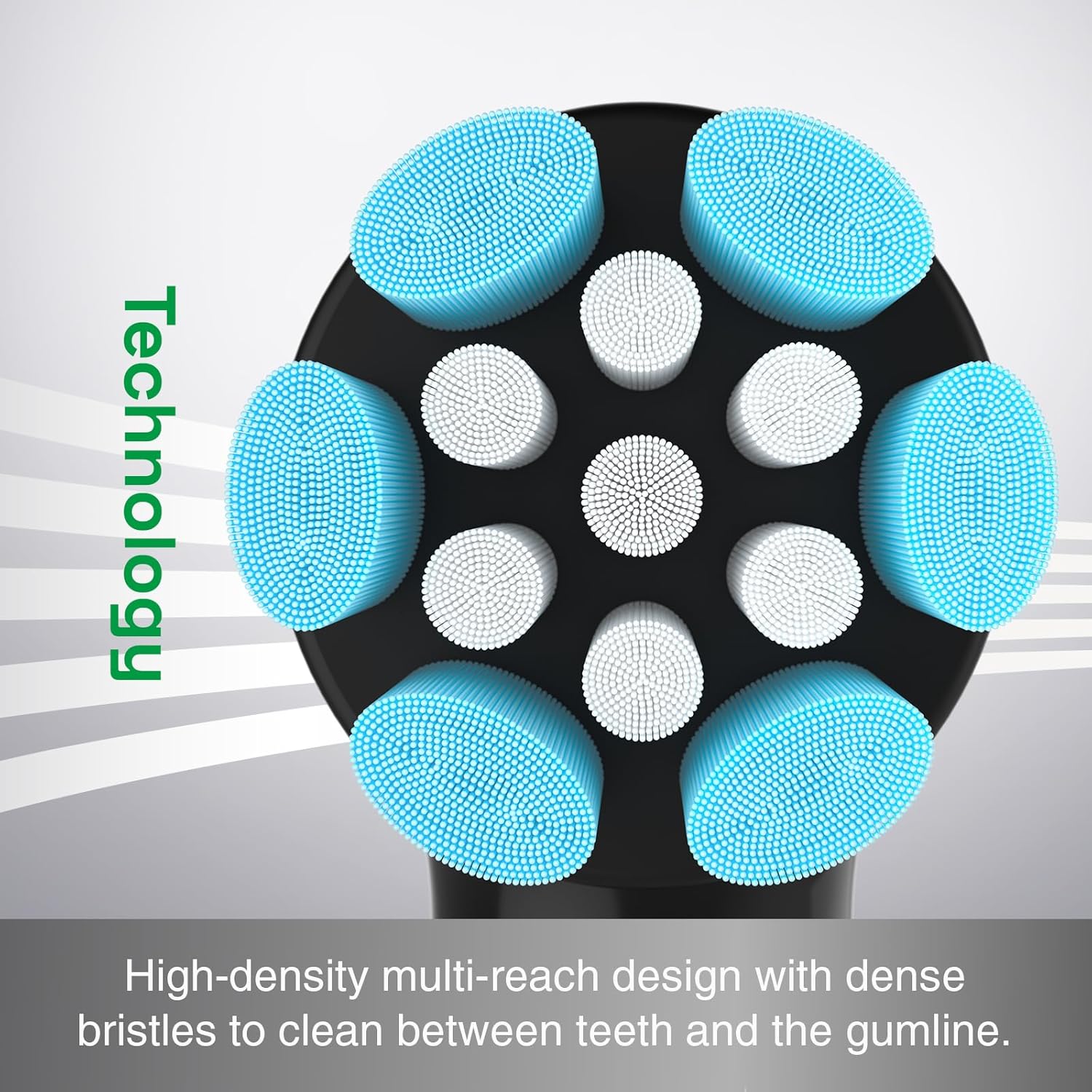 Gentle Clean Toothbrush Heads BMiO Black Compatible with Oral-B iO - 30 Packs