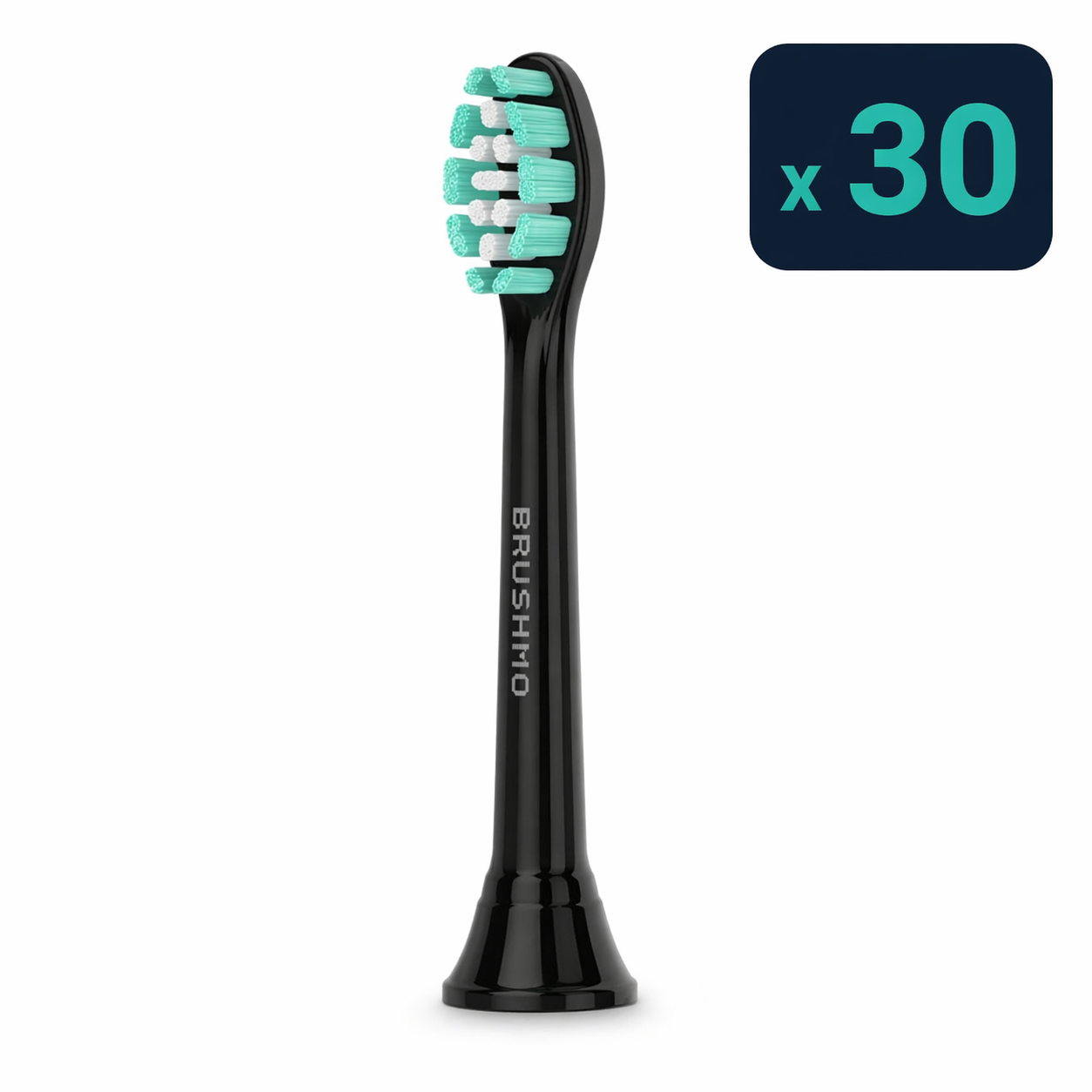 Plaque Control Toothbrush Heads BM928 Black Compatible with Philips Sonicare - 30 Packs