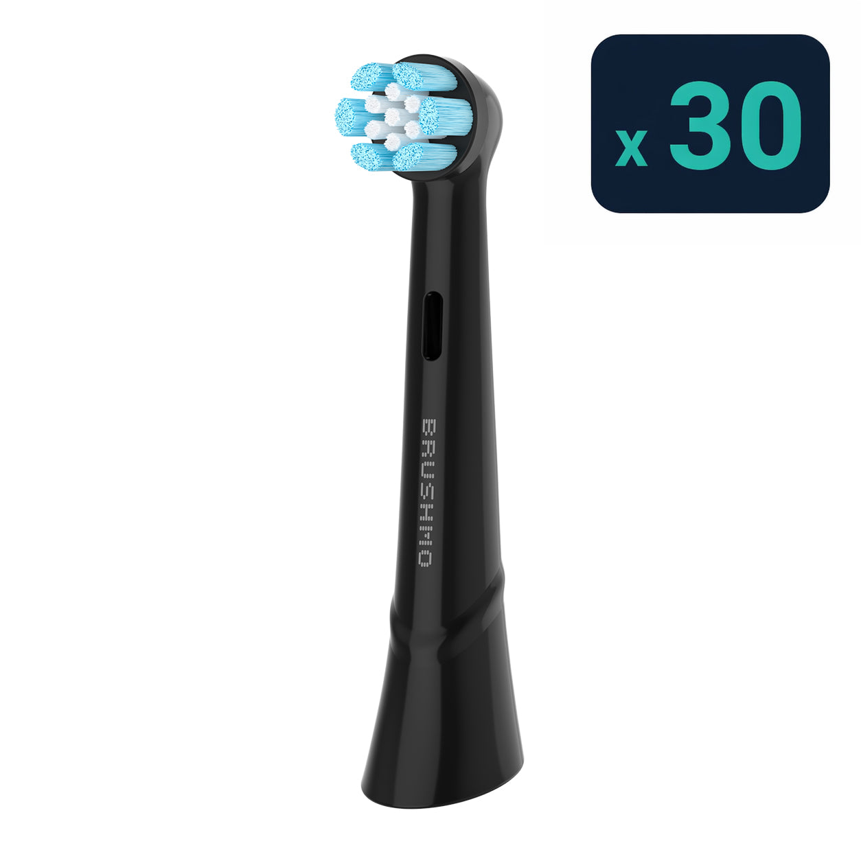 Gentle Clean Toothbrush Heads BMiO Black Compatible with Oral-B iO - 30 Packs
