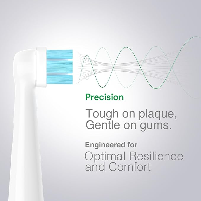 Gentle Clean Toothbrush Heads BMiO White Compatible with Oral-B iO - 30 Packs